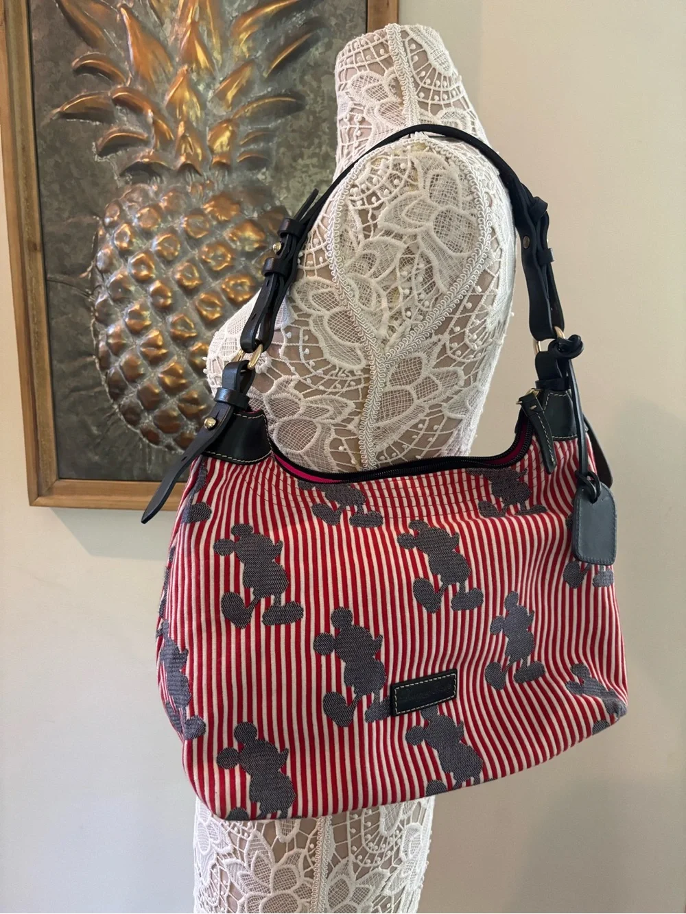 Dooney & Bourke Mickey Striped Canvas Bag